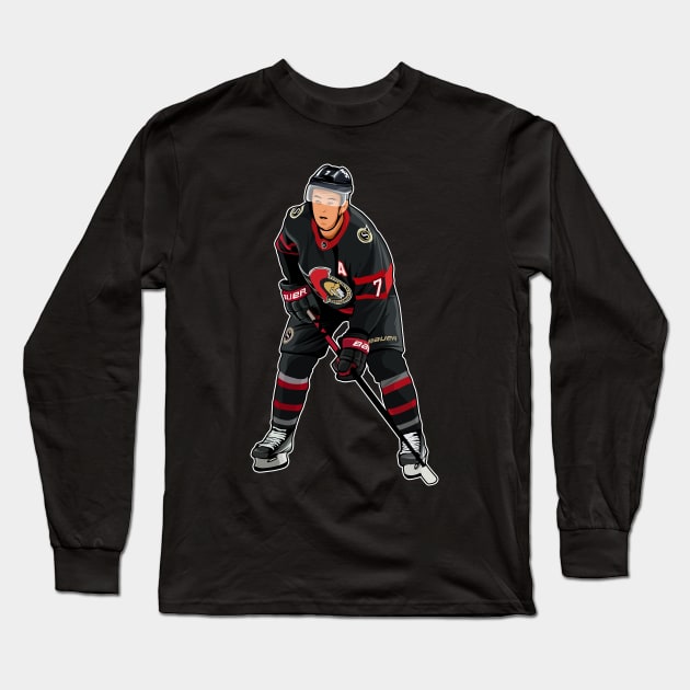 Brady Tkachuk #7 Skates Long Sleeve T-Shirt by GuardWall17